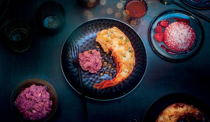 Langouste flamb&eacute;e au Limoncello